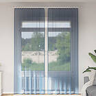 vidaXL Voile gardiner med öglor 2 st kungsblå 140x260 cm