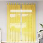 vidaXL Voile gardiner med öglor 2 st gul 140x260 cm