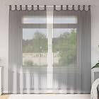 vidaXL Voile gardiner med öglor 2 st mörkgrå 140x225 cm
