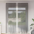 vidaXL Voile gardiner med öglor 2 st mörkgrå 140x260 cm
