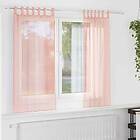 vidaXL Voile gardiner med öglor 2 st rosa 140x140 cm