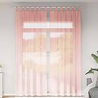 vidaXL Voile gardiner med öglor 2 st rosa 140x260 cm