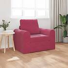 vidaXL golvsängsoffa 2-i-1 vinröd 98x71x83 cm sammet