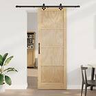 vidaXL Skjutdörr med beslag set 83x232 cm massivt furu
