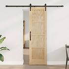 vidaXL skjutdörr med hårdvaruset 61x198.5 cm Massivt tallträ