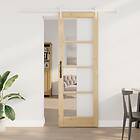 vidaXL Skjutdörr med Hårdvaruset 73,5x211 cm Massivt Tall