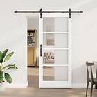 vidaXL Skjutdörr med Tillbehör Set Vit 78x202 cm Solid Trä Gran