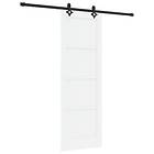 vidaXL Skjutdörr med Hårdvarusats Vit 73,5x211 cm Solid Trä Fur