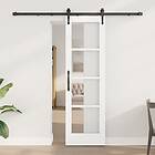 vidaXL Skjutdörr med Hårdvaruset Vit 61x198.5 cm Massiv Trä Furu