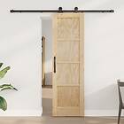 vidaXL Skjutdörr med hårdvarusats 61x198,5 cm Massivt trä tall