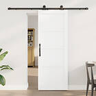 vidaXL Skjutdörr med tillbehör Vit 73,5x198.5 cm Solid träfuru