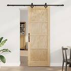 vidaXL Skjutdörr med beslag Set 78x211 cm Massiv Trä Furu