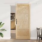 vidaXL Skjutdörr med Beslag Set 86x211 cm Massiv Trä Furu