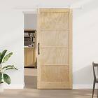 vidaXL Skjutdörr med Skjutkomponentsset 93x211 cm Solid Trä Furu