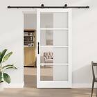 vidaXL Skjutdörr med hårdvaruset "ORKDAL" Vit 93x211 cm
