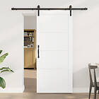 vidaXL Skjutdörr med Tillbehör Vit 86x198.5 cm Massiv Furu