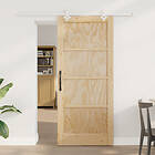 vidaXL skjutdörr med hårdvarusats 86x198.5 cm solid furu