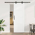 vidaXL skjutdörr med beslagset Vit 83x232 cm Solid Furu
