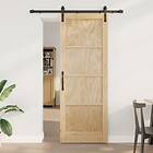 vidaXL Skjutdörr med Tillbehör 78x211 cm Massivt Trä Furu