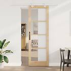 vidaXL skjutdörr med hardware set 78x232 cm massiv trä tall
