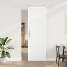 vidaXL skjutdörr med tillbehörset Vit 78x232 cm Massiv trä Furu