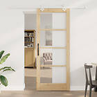 vidaXL Skjutdörr med installationsset 86x211 cm Massivt trä tall