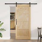 vidaXL skjutdörr med hårdvarusats 86x198.5 cm massiv tall