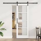 vidaXL Skjutdörr med hårdvaruset 'ORKDAL'Vit 73,5x211 cm