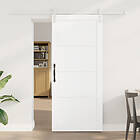 vidaXL Skjutdörr Set om 2 Vit MDF 86 x 198,5 cm Skjutkomponenter