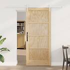 vidaXL Skjutdörr med Beslagsset 78x202 cm Massivt Tallträ