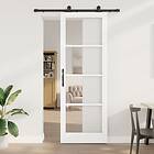 vidaXL Skjutdörr med beslagssats 'ORKDAL'Vit 83x232 cm