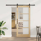 vidaXL Skjutdörr med Tillbehör Set 86x198.5 cm Solitt Trä Furu