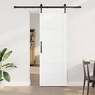 vidaXL Skjutdörr med Utrustningsset Vit 73,5x211 cm Massiv Furu