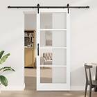 vidaXL Skjutdörr med Hårdvaruset 'ORKDAL'Vit 86x211 cm