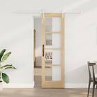 vidaXL Skjutdörr med monteringsset 61x198.5 cm Massivt trä Tall