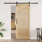 vidaXL Skjutdörr med Uppsättningsset 83x211 cm Massivt Tallträ