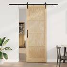 vidaXL Skjutdörr med Utrustningsset 83x232 cm Solid Furu