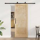 vidaXL Skjutdörr med tillbehörsset 78x202 cm Solid Wood Pine