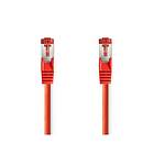 Nedis CAT6 Nätverkskabel RJ45 hane RJ45 hane S/FTP 0,15 m Rund LSZH Röd Label