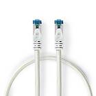 Nedis CAT6a nätverkskabel S/FTP RJ45 hane RJ45 hane 3,00 m Snagless Rund Flätad PVC Silver Kartong med täckt fönster