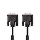 Nedis DVI-kabel DVI-I 24+5-Pin Hane DVI-I 24+5-Pin Hane 2560x1600 Nickelplaterad 2,00 m Rak PVC Svart Kuvert
