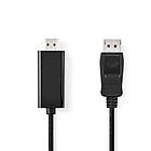 Nedis Displayport-kabel DisplayPort Hane HDMI™ Kontakt 4K@30Hz Nickelplaterad 2,00 m Rund PVC Svart Låda
