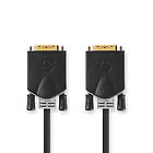 Nedis DVI-kabel DVI-D 24+1-Pin Hane DVI-D 24+1-Pin Hane 2560x1600 Guldplaterad 3,00 m Rak PVC Antracit Låda