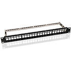 Goobay 19 tums (48,3 cm) Keystone patchpanel, tom (1 U) för 24x Keystone-moduler