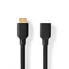 Nedis Ultra High Speed HDMI ™ kabel HDMI™ Kontakt HDMI™ Utgång 8K@60Hz 48 Gbps 1,00 m Rund 7,9 mm Svart Låda