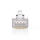 Nedis RJ45-kontakt Hane Solid STP CAT5 Rak Guldplaterad 10 st. PVC Transparent Låda