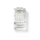 Nedis RJ45-kontakt Hane Strandad UTP CAT6 Rak Guldplaterad 10 st. PVC Transparent Låda