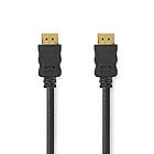 Nedis High Speed HDMI ™ kabel med Ethernet HDMI™ Kontakt HDMI™ Kontakt 4K@60Hz ARC 18 Gbps 1,50 m Rund PVC Svart Label
