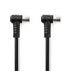 Nedis Koaxialkabel IEC (Koax) Hane IEC (Koax) Hona Nickelplaterad 120 dB 75 Ohm Fyra skydd 3,00 m Rund PVC Svart Label