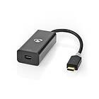Nedis USB-C™ Adapter USB 3,2 Gen 1 USB-C™ Hane Mini DisplayPort Hona 0,20 m Rund Guldplaterad PVC Antracit Kartong med fönster